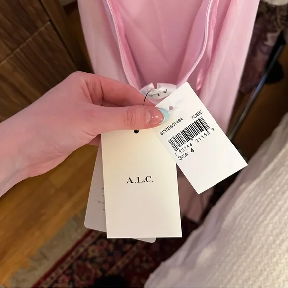 NWT ALC Sienna Halter Dress in rose Sz 4 - Picture 5 of 8
